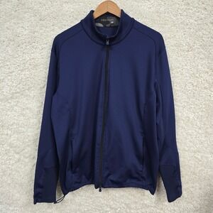 Greyson Sequoia Full Zip Golf Jacket Mens XL Blue Performance Stretch Mock Neck